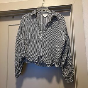 Black and white button down